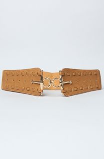 Accessories Boutique The Woven Gold Buckle Belt in Camel  Karmaloop