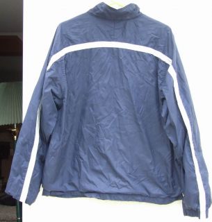 Nike Navy Blue Lined Windbreaker Lightweight Jacket Mens Sz Medium