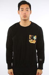Side The Pocket Sweatshirt in Black Tropical Mix