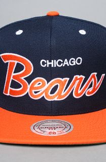 Mitchell & Ness The Chicago Bears Script 2Tone Snapback Cap in Orange