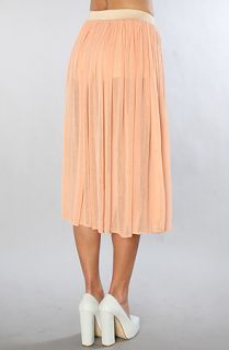 Blaque Label The Gathered Mesh Skirt in Blush