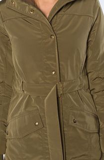  down hooded parka with removable faux fur in night olive sale $ 37