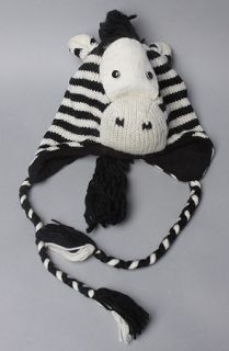 deLux The Zebra Pilot Hat in Black White