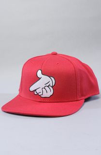 Crooks and Castles The Air Gun Snapback Cap in Scarlet