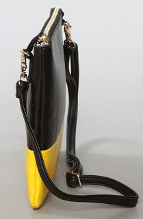 Accessories Boutique The Colorblock Clutch in Black and Mustard