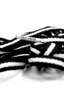 Fully Laced Classic Striped Laces BlkWhtBlk