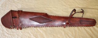 Eubanks Leather M 70 Rifle Gun Case Hand Tooled for Scoped Winchester