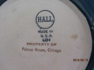 Hall China Vintage Two Piece Lot Ash Tray & Candle Holder Palmer House