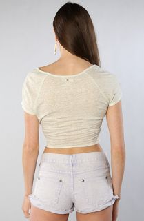 Obey The Summer Sun Crop Top in Blue Wash