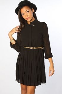 LA Boutique The Paige Shirt Dress in Black