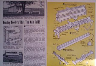 Poultry Feeders You Can Build 1950 How to DIY Article