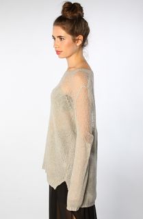 LA Boutique The Spare Me Sweater in Heather Gray