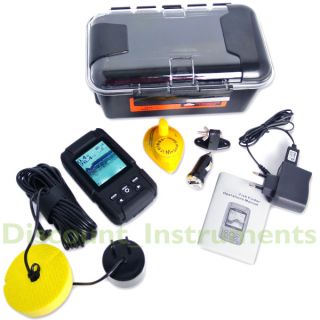 in 1 Portable Fish Finder Wireless Sonar Wired Transducer °C °F