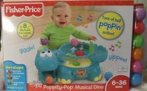 Fisher Price Go Baby Go Poppity Pop Musical Dino New