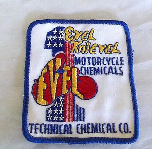 Evel Knievel 1970s Motorcycle Chemical Co Patch RARE Patch not A Decal