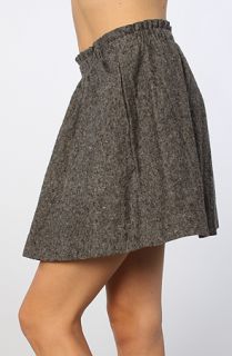 Pretty Penny Stock The Penny Oxford Chambray Skirt in Dark Heather