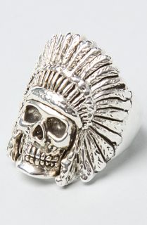 Han Cholo The Indian Chief Ring in Brass Plated Silver