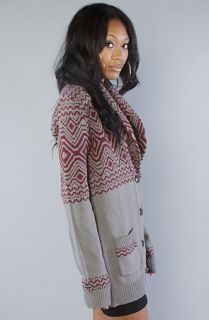 RVCA The Fair Va Cardigan Sweater in Gray Noise