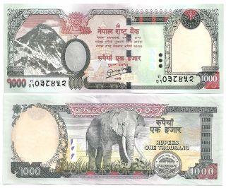 Nepal New 2012 Everest RS 1000 Banknote Money Cash with Signature 19