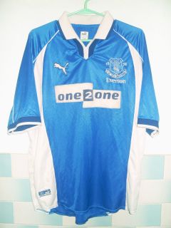 Everton 2000 02 Home Shirt Jersey Football Soccer L