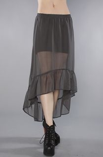 LA Boutique The HiLo Sheer Skirt in Chrome