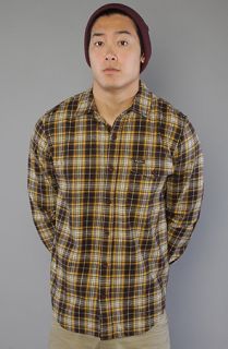 LRG The Tillage Long Sleeve Buttondown in Dark Chocolate  Karmaloop