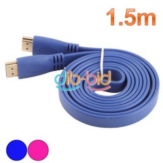 High Speed 5FT 1.5M HDMI V1.4 Flat Cable 3D 1080P w/ Ethernet for Xbox