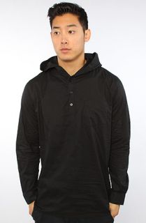 Analog The Dylan Hooded Henley in True Black