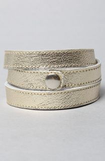 Accessories Boutique The Leather Wrap Bracelet in Gold  Karmaloop
