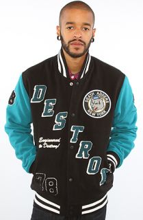 Mishka The Retro Destroy Varsity Jacket in Black