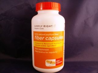 Simply Right Generic 100 Natural Psyllium Fiber Capsules 078742005249