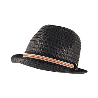Classic Fashion Paper Straw Fedora Hat Cap Unisex Black New