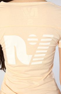 Rebel Yell The Misfit Football Tee in Apricot