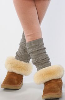 Trumpette The Cable Knit Legwarmers in Gray
