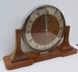 smith wooden art deco style mantle clock 940 1081