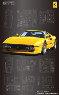 Fujimi SC16 Ferrari 288 GTO Yellow Body 1 16 Scale Kit