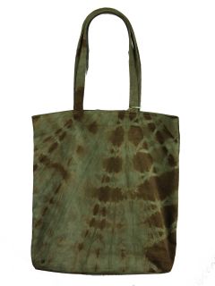 Julie Feldman Designs Lynn Green Brown Tie Dye Suede Leather Hobo Bag