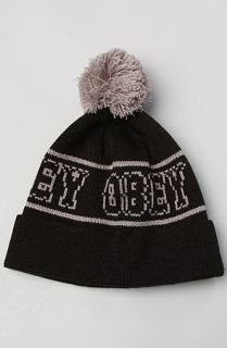 Obey The Grersky Pom Pom Beanie in Black Gray