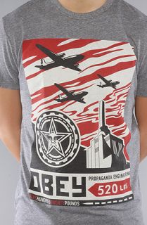 Obey The Airplane Factory TriBlend Tee in Heather Grey