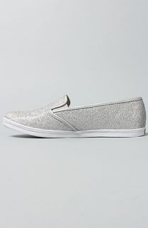 Vans Footwear The Slip On Lo Pro Sneaker in Silver Glitter  Karmaloop