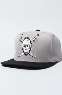 Mitchell & Ness The Oakland Raiders Arch Under Velcro Cap in Grey