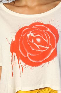 RVCA The Ratty Rose Panel Tee in Natural