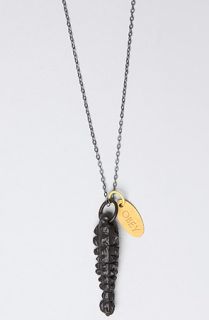 Obey The Backbone Necklace in Black Concrete