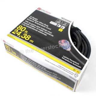 Utilitech 80 12 3 TPE Rubber Ultra Duty Extension Cord