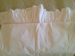  ASHWELL SHABBY CHIC QUEEN SIZE PINK RUFFLED TOP SHEET & FITTED BOTTOM