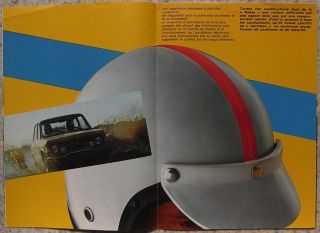 fiat 128 rally 1300 original sales brochure from circa 1973 in french