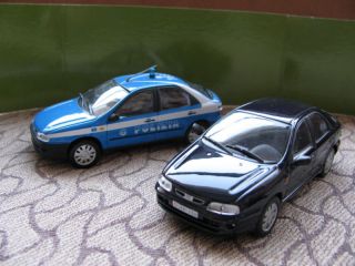43 Fiat Brava 100 SX 2001 Police 2pcs Diecast