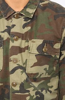 Obey The Canter Buttondown in Camo Concrete