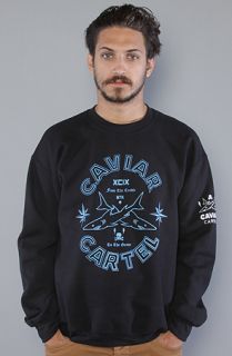 Caviar Cartel The Crest Crewneck Sweatshirt in Black