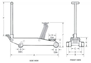  raises the jack s lifting saddle to the load in one pump stroke